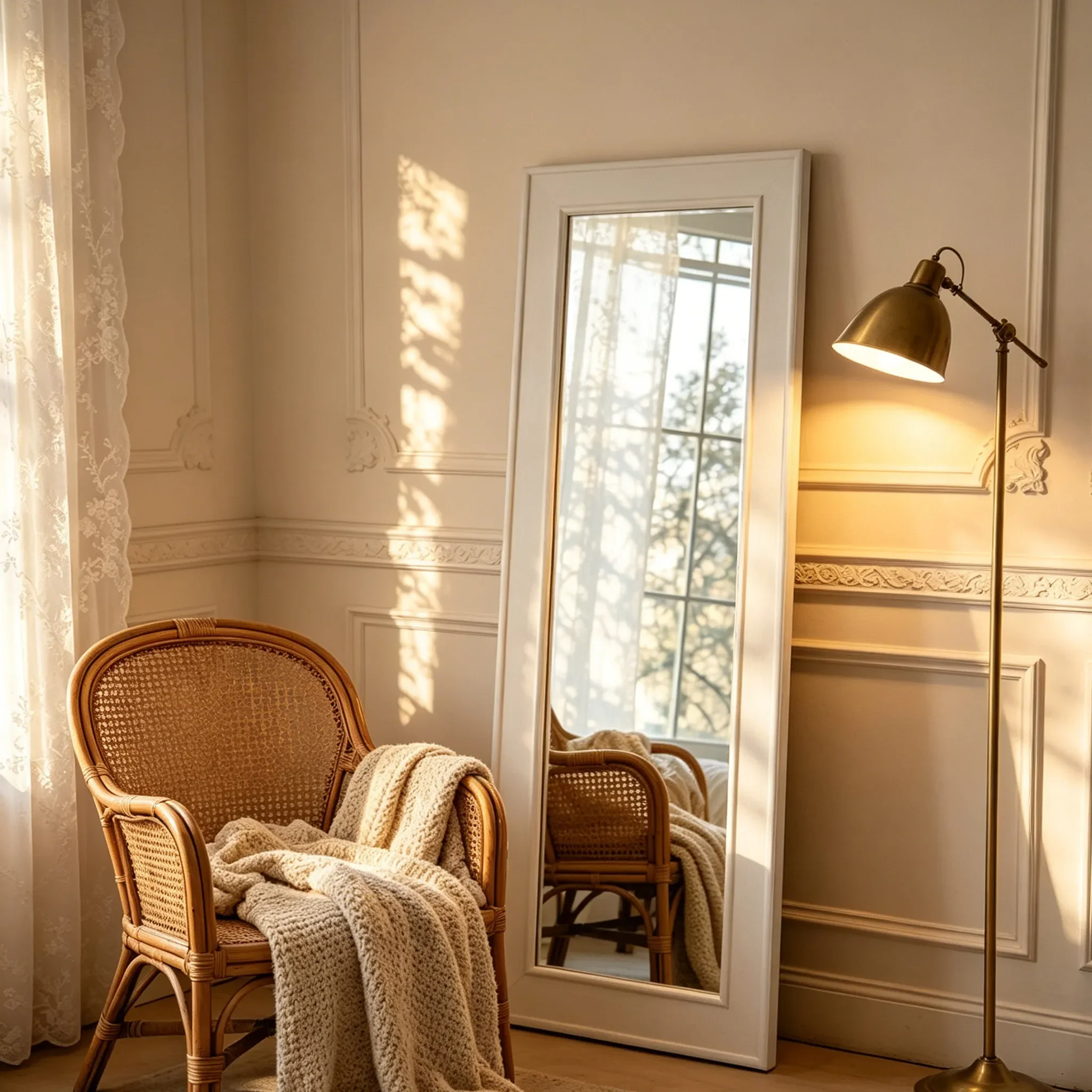 Floor-to-ceiling full-length mirror to make rectangular wooden full-body mirror edge B & B hotel decorative mirror