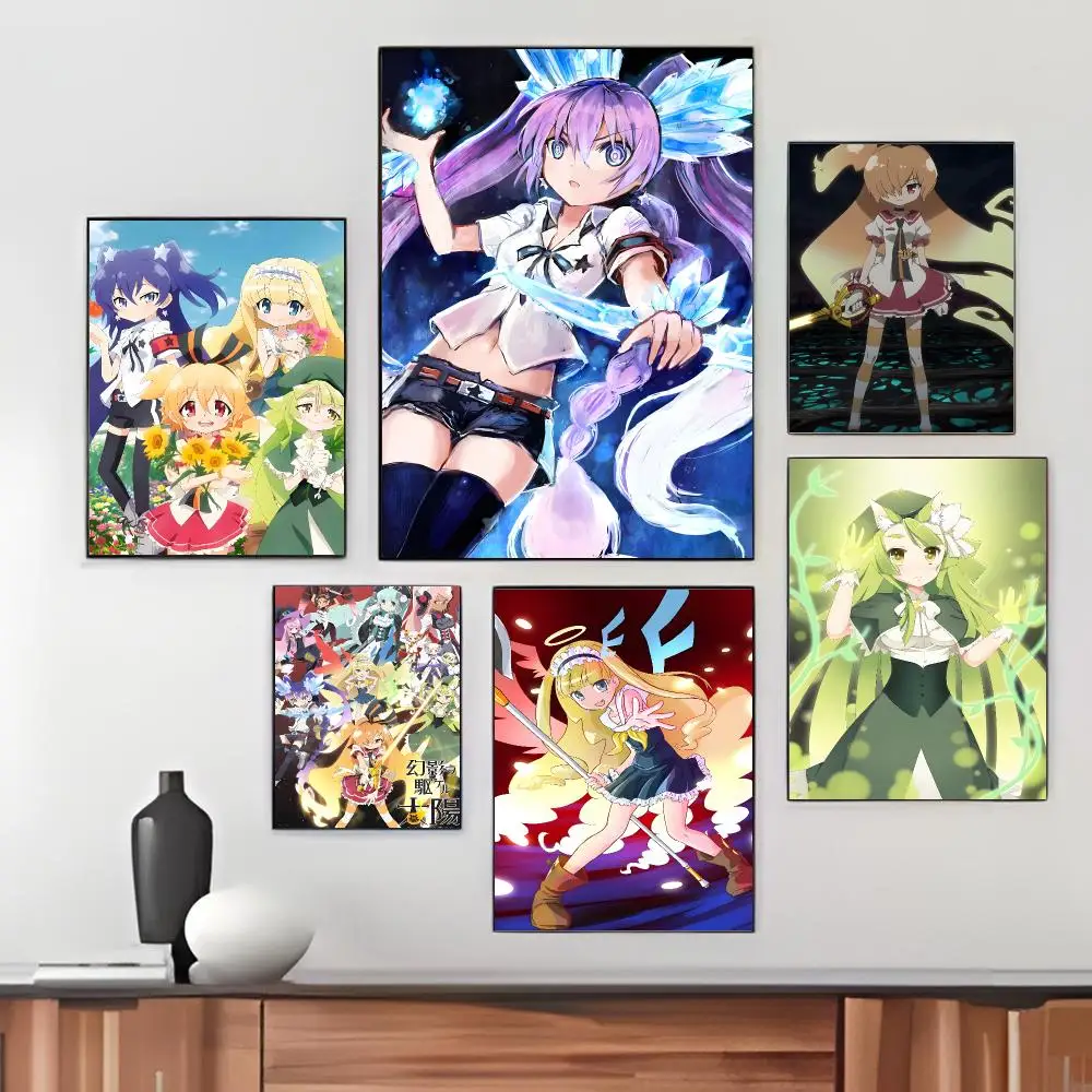 Girl Anime Day Break Illusion Poster High Quality Print Waterproof Wall Art Sticker For Bar Living Room Decor Gift