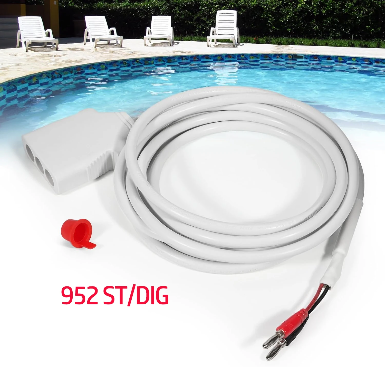 

952-ST/DIG Salt Cell Cord 12-Foot Replacement for AutoPilot DIG-220 and ST-220 Controllers and Salt Chlorination Systems