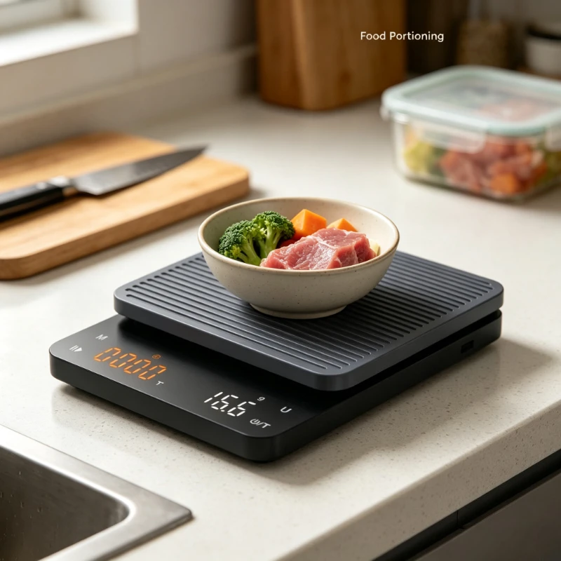 SENSSUN Electronic Scale High Precision 3kg Two Timing Modes Rechargeable Touch Pad Key Waterproof Kitchen Digital Scale