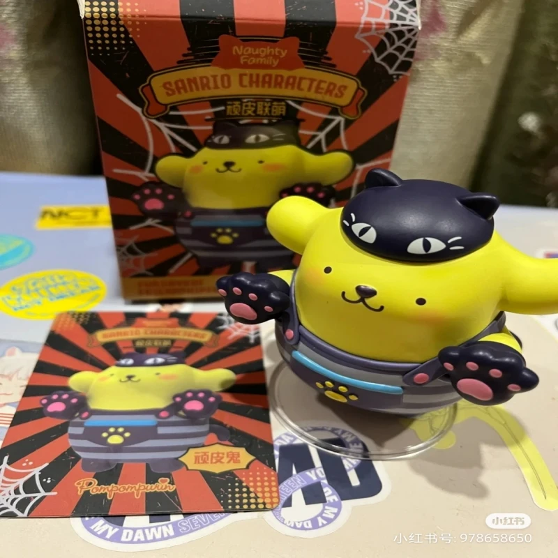 

Sanrio Naughty Alliance Series Blind Box Cinnamoroll Kuromi Hellokitty Mymelody Action Figures Mystery Box Guess Bag Toy Gifts