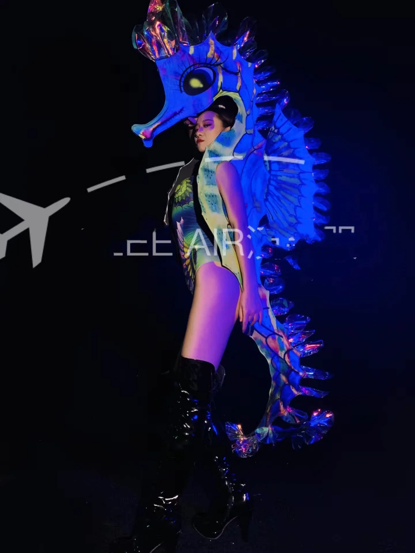 

GOGO show costume Flying fish seahorse ocean series