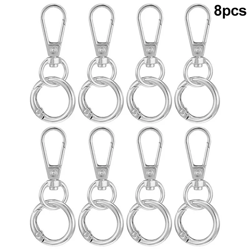 8Metal rotating lobster clasp，Bring a keychain，Round tail trigger snap hook，For keychains、Bag money bag decoration，Craft keychai