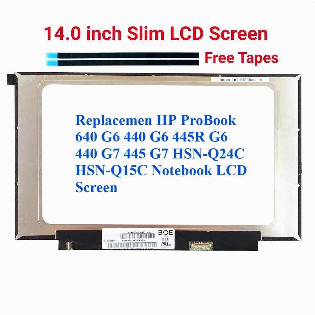 For HP ProBook 640 G6 440 G6 445R G6 440 G7 445 G7 HSN-Q24C HSN-Q15C Matrix Laptop LCD Screen