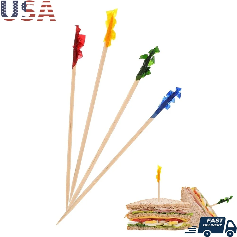

Assorted 4 Inch Sandwich Frill Picks 2000 Count Durable Appetizer Skewers Fun Practical Party Supplies