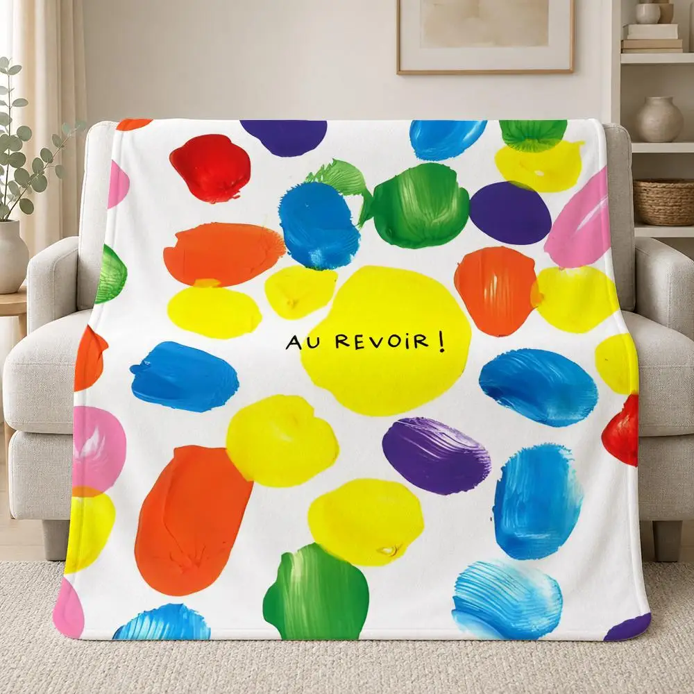 Cute Interactive Children's Book Press Here Throw Soft Plush Flannel Throw Blanket Sofa Bed Travel Home Decor