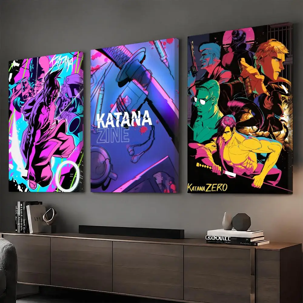 elegante-pintura-de-parede-emoldurada-k-katana-zero-poster-de-arte-de-parede-vintage-em-tela-decoracao-elegante-para-casa