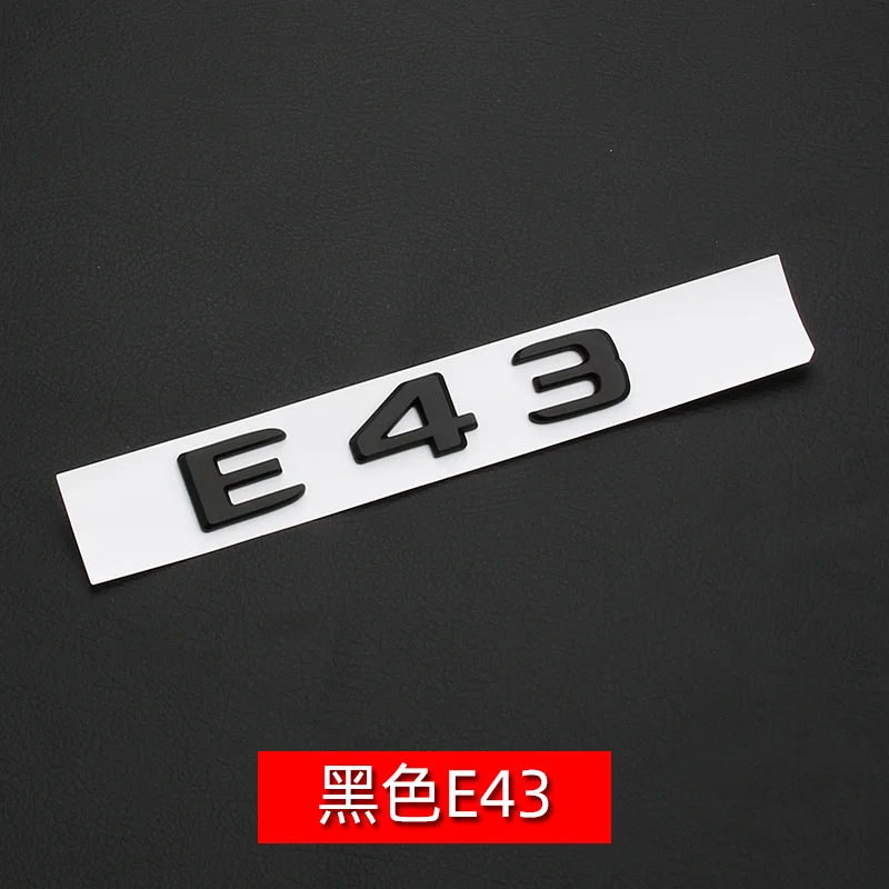 Gloss Black C63S for  V8 BITURBO Trunk Emblem Badge Sticker C43 C55 C63 E63 E65 S63S W205 Accessories