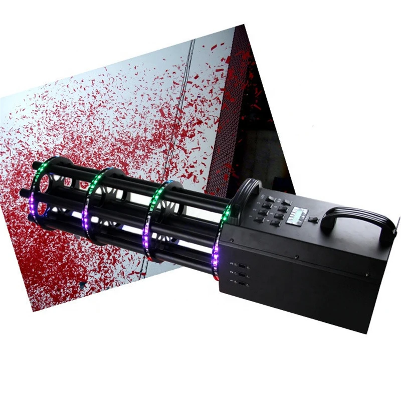 

Fire Gun LED Salute stage colored paper portable machine for events, club and entertainment