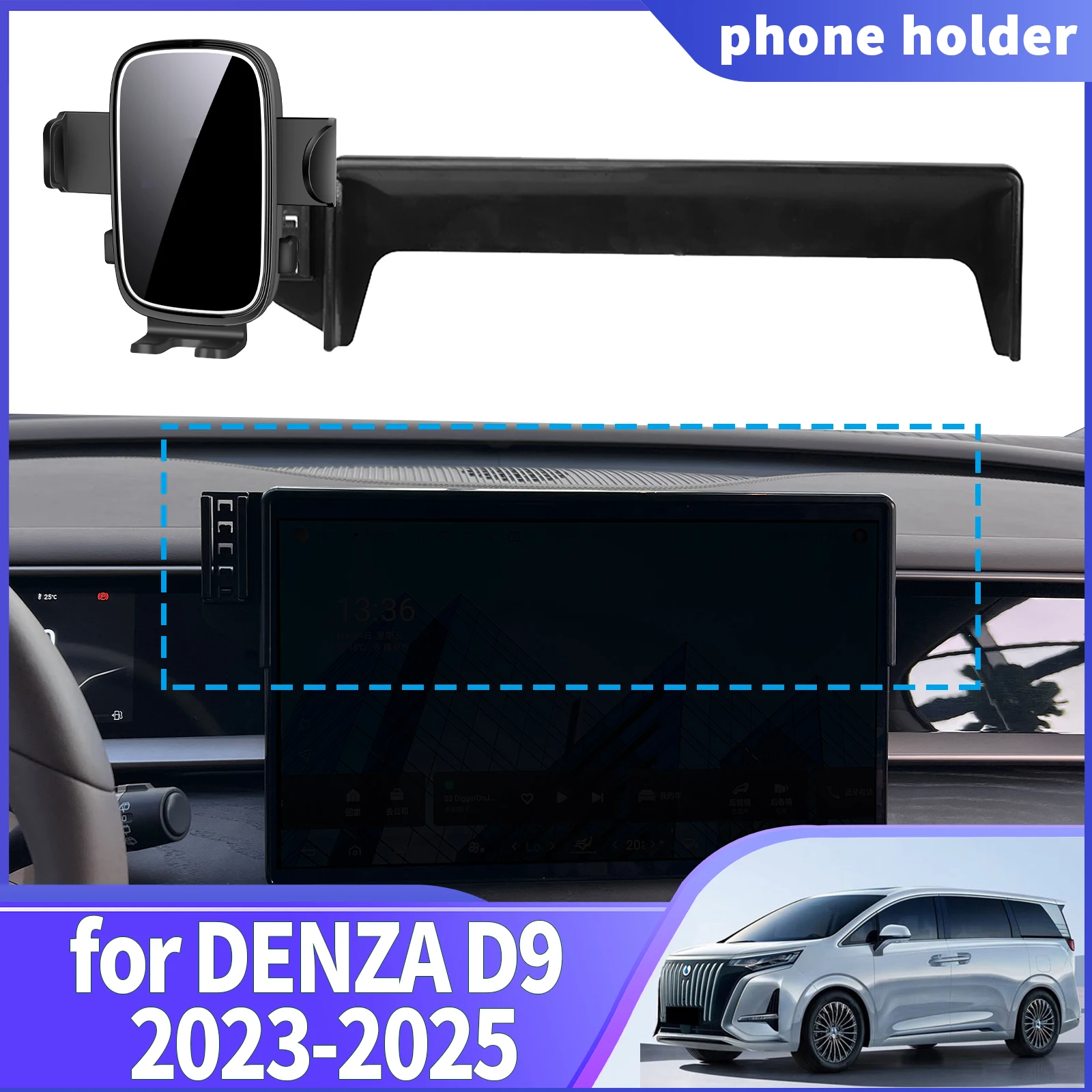

fit for DENZA D9 2023 2024 2025 Navigation Phone Holder Mount Customized Car accessoires