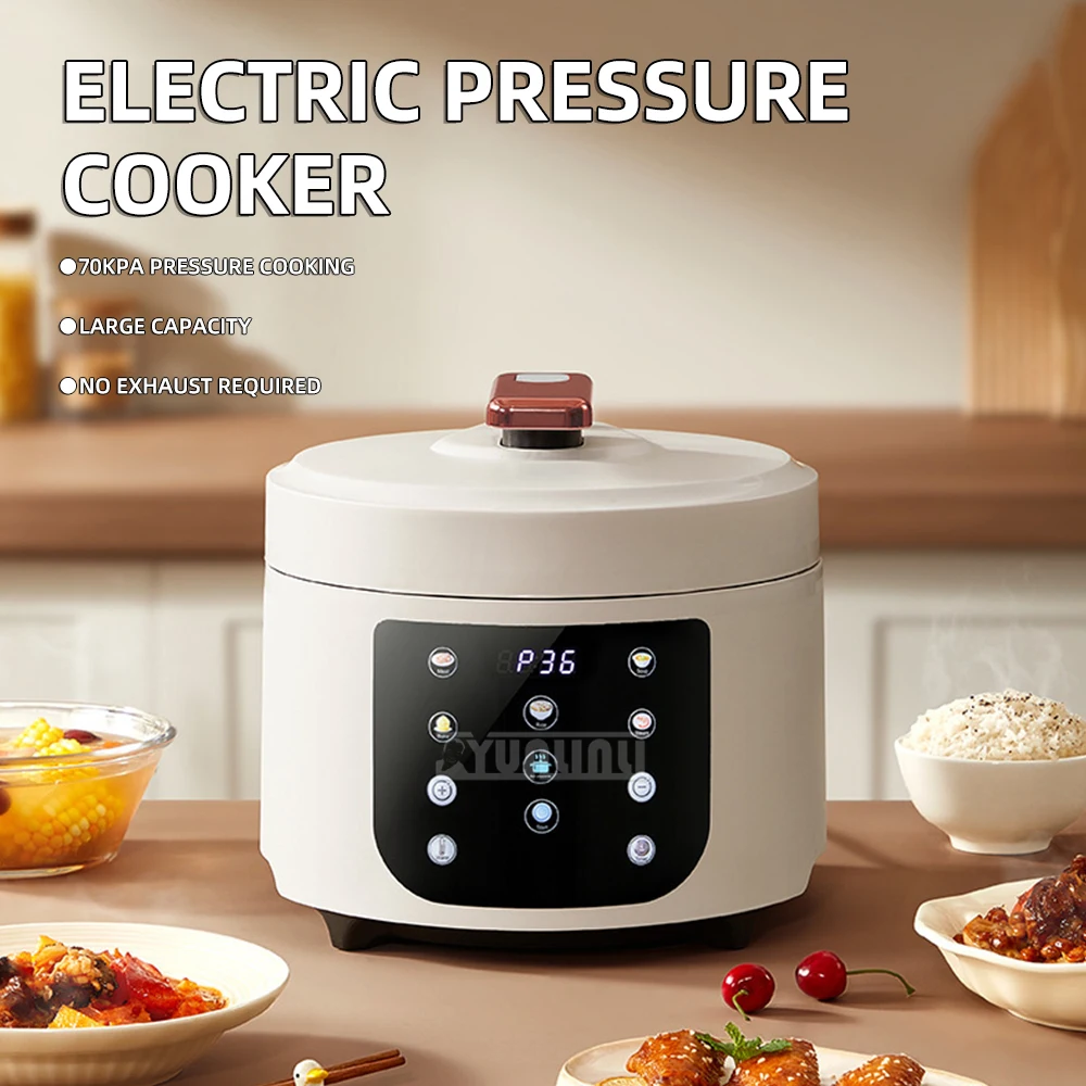 5L Electric Pressure Cooker Intelligent Touch Screen Soup And Rice Cooking G12 Model