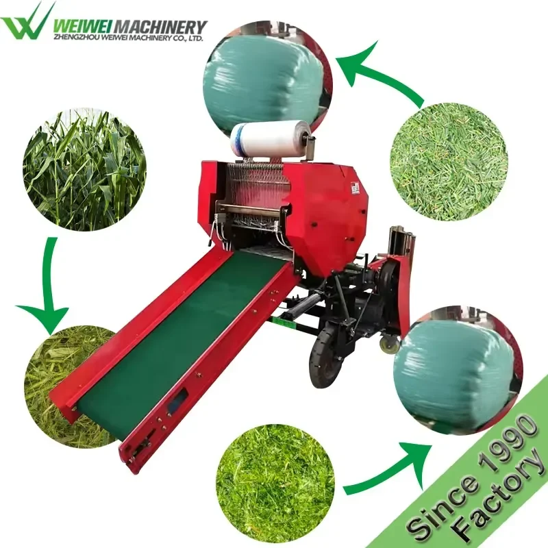 Weiwei Feed Machinery Self Propelled Round Bale Wrapper hay Baler