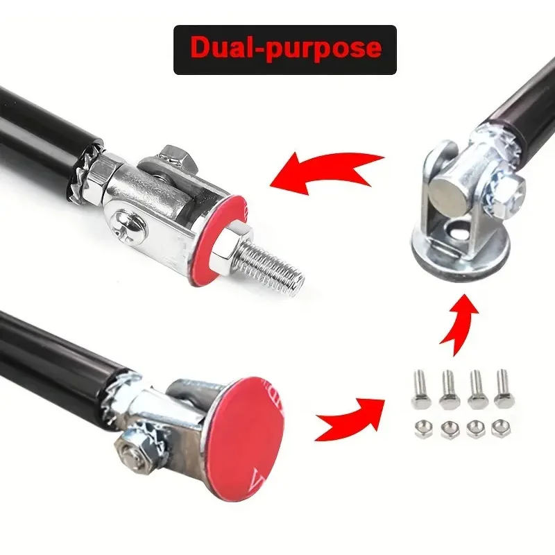 20 cm Universal Auto Splitter Stangen Racing Einstellbare Edelstahl Frontschürze Lippe Unterstützung Tie Bar Kit Sparen Bohren Loch – Detail 4