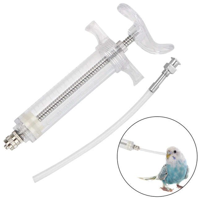 20ml/50ml Karmnik dla ptaków dla niemowląt Artykuły dla ptaków Ręcznie obracany karmnik dla piersiów Regulowana strzykawka do karmienia papug