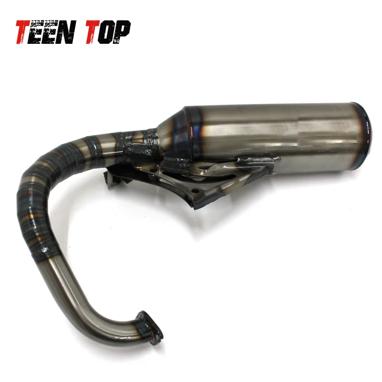 Teentop Motorrad-Auspuffanlage 90cc-125cc V8 DIO AF18 Auspuff für Honda AF17 AF23 AF24 AF28 AF52 AF25 JISO Rohrschalldämpfer