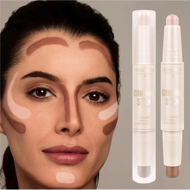 防水デュアルエンドマットコントゥア＆コンシーラースティック汗に強く、汚れにくいナチュラルルック仕上げ