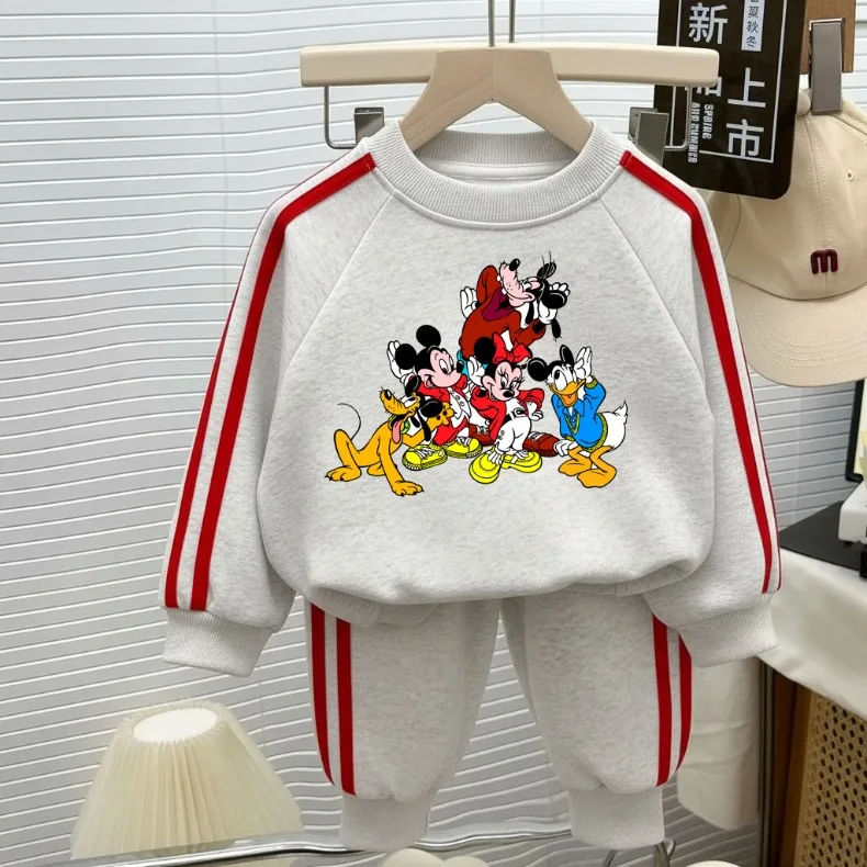 2026 Herbst Neuer Stil Jungen Casual Sweatshirt-Sets Mädchen O-Ausschnitt Hoodies Lange Hose Zweiteiliger Kinder-Mode-Trainingsanzug zum Laufen – Detail 6