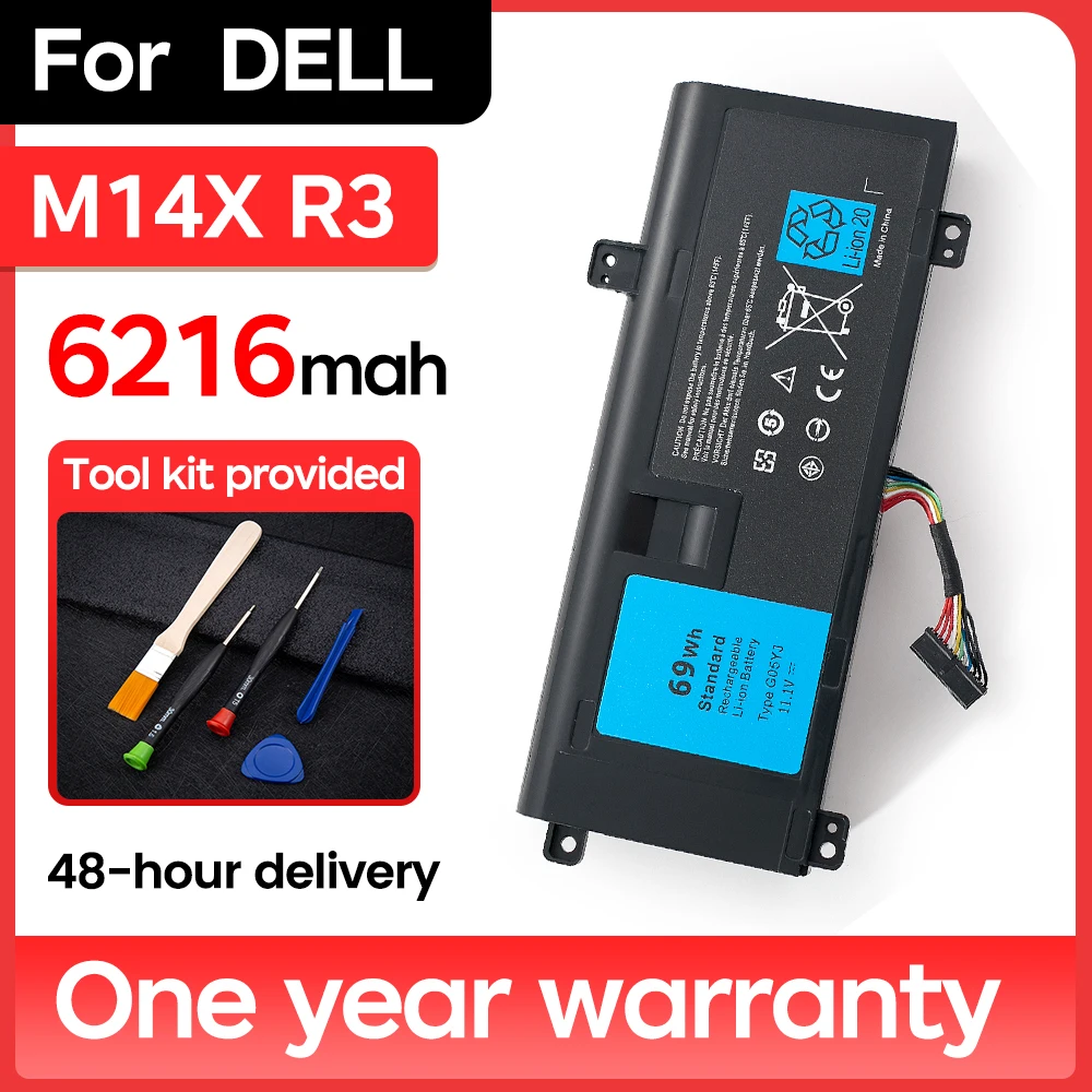

BNN M14X R3 Laptop Battery 14 A14 M14X R3 R4 For DELL Alienware P39G Alienware 14D-1528 GO5YJ Series Y3PN0 8X70T battery