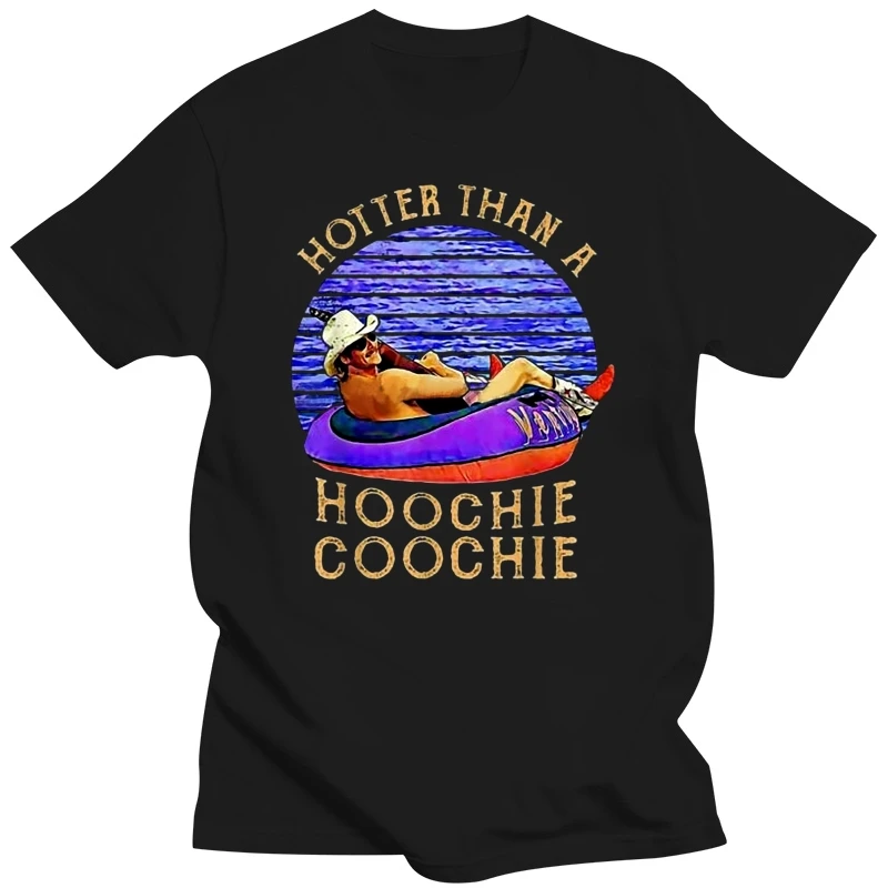 Hotter Than A Hoochie Coochie Alan Jackson 90s Black T-Shirt S-6XL