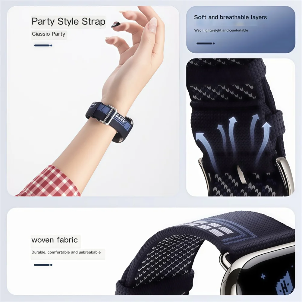 Faubourg Party For Apple Watch Bands 44mm 40mm 49mm 45mm 41mm 46mm Silicone Bracelet iWatch Series11 10 9 8 7 6 Se Ultra 3 Strap