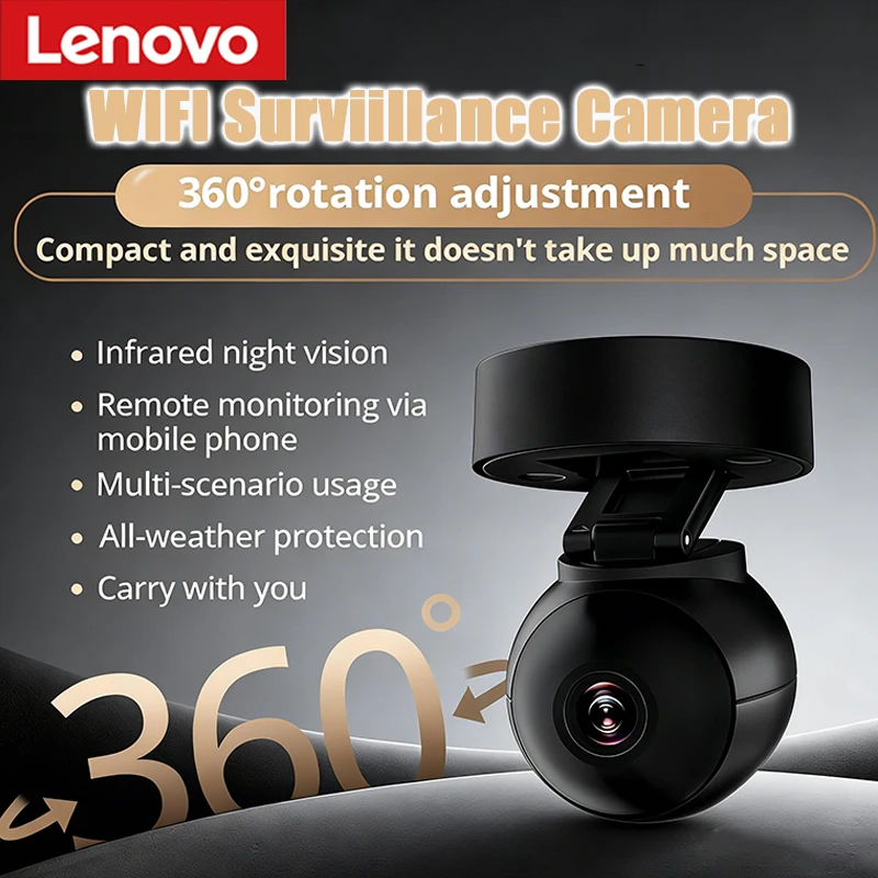 Lenovo 1080P HD Wireless Security Camera Home WiFi Bluetooth