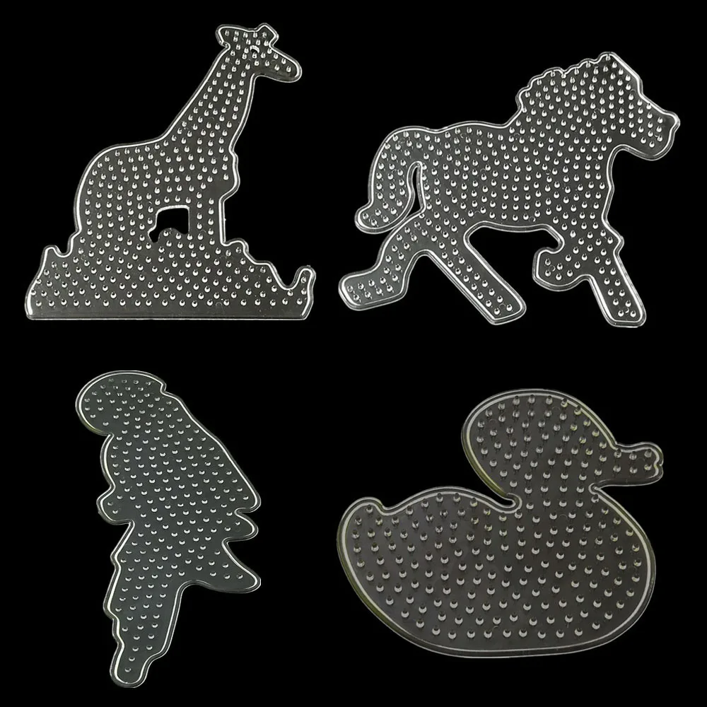 4/6-حزمة 5 مللي متر فيوز حبة Pegboards البلاستيك الشفاف الكي حبة قوالب DIY بها بنفسك الحرف مجوهرات صنع الملحقات