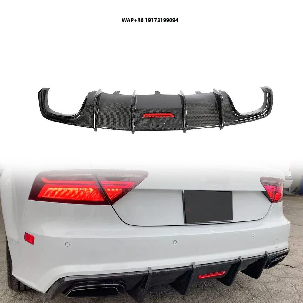 

A7 S7 Carbon Fiber Car Rear Lip Diffuser for S7 Sline 2016-2018