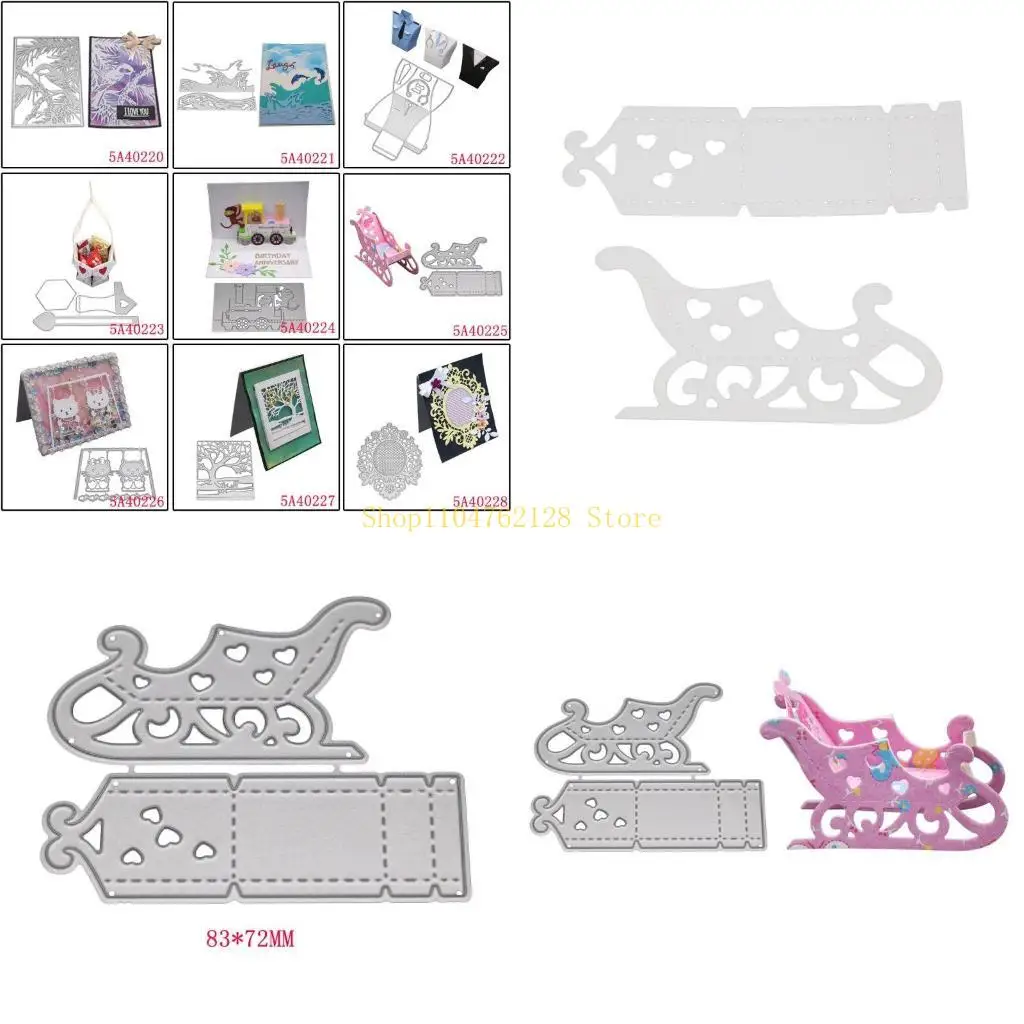 Christmas Sled Metal Cutting Dies Stencil DIY Scrapbooking Album Stamp Paper Car best sale