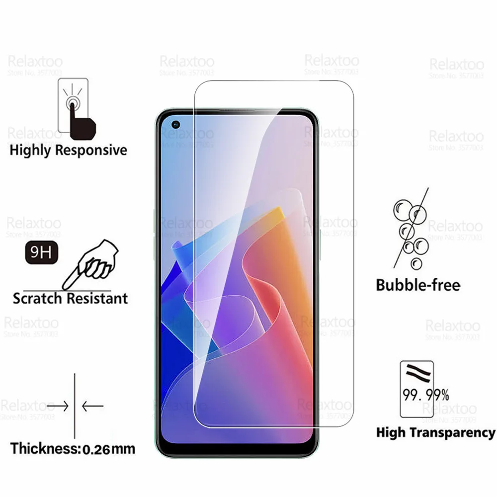 2Pcs Tempered Glass For Oppo Reno8 Lite Cover Protective Glass For Reno 8 Light Reno8Lite 5G 8Lite Armor Screen Protector Film