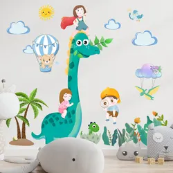 cartoon dinosaur wall sticker for kindergarten self adhesive baby room decor cute dino wall decal