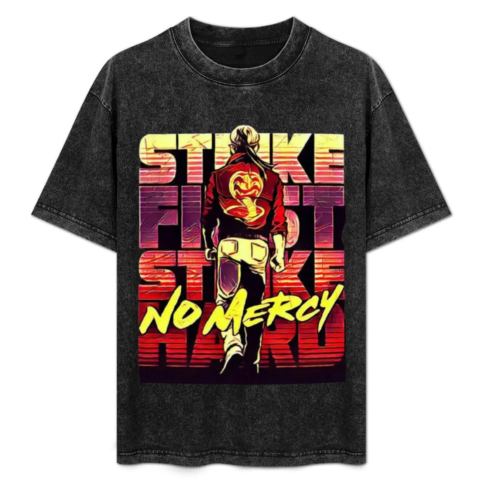 strike first strike hard no mercy T-Shirt anime figures summer clothes Short sleeve tee men