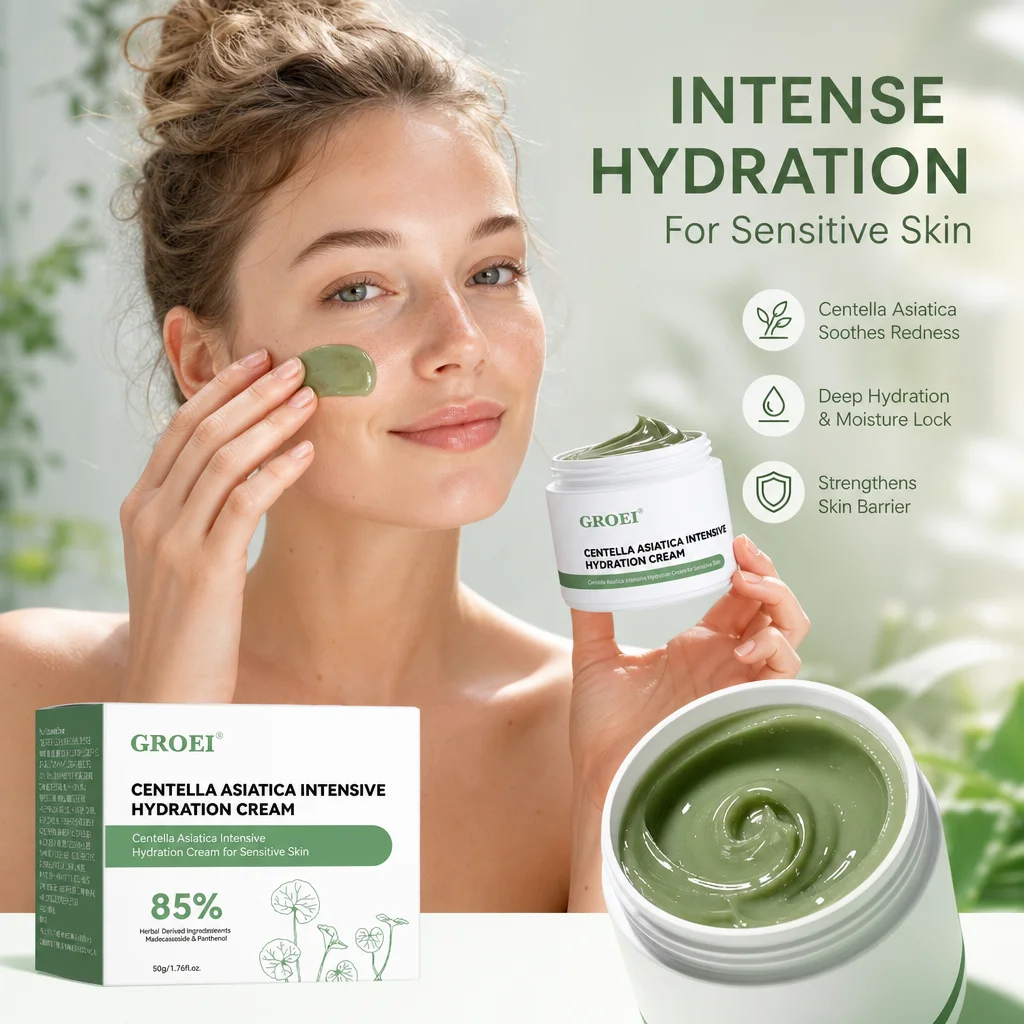 Centella Asiatica Intensive Hydration Face Cream – Soothes Redness, Deeply Moisturizes and Strengthens Sensitive-Prone Skin