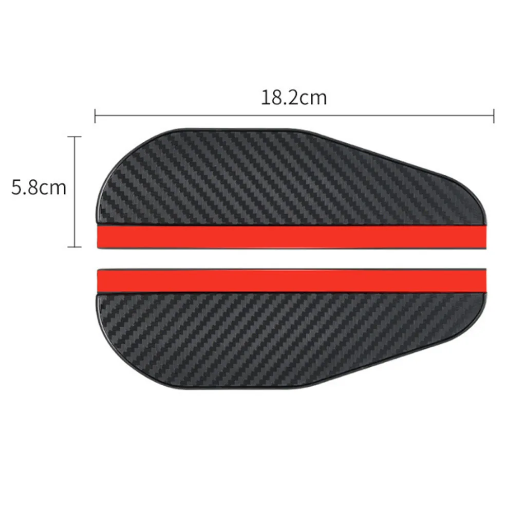 2PCS Car Rearview Mirror Rain Eyebrow Visor Carbon Fiber Car Rearview Side Snow Sun Visor Rain Cover Car Mirror Accessories