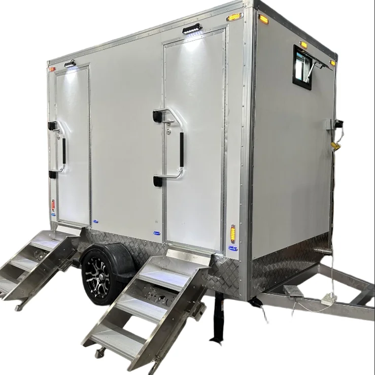Mobile Portable Toilets Bathroom Travel Shower Toilets Mobile Luxury Toilets Washroom Trailer For Sale