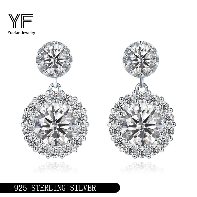 

1CT муассанит D VVS1 серьги-снежинки для женщин, серьги из белого золота 18 карат, женские ювелирные изделия в стиле хип-хоп, индивидуальный подарок для вечеринки