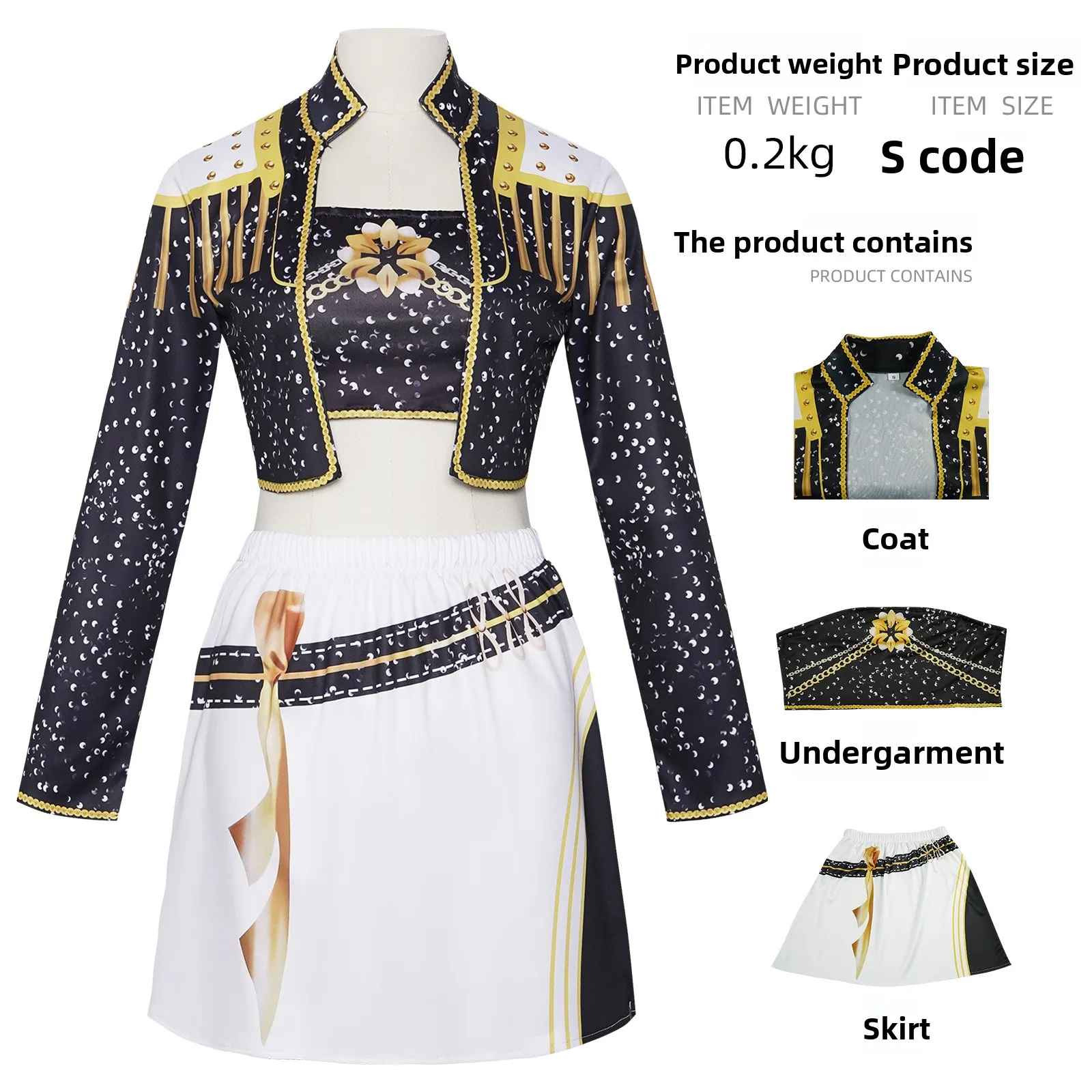 نوعية جيدة KPOP الساحرة الصيادين كوس البدلة شيطان هنتر ميرا روميزوي طباعة الإناث مرحلة الأداء البدلة #4