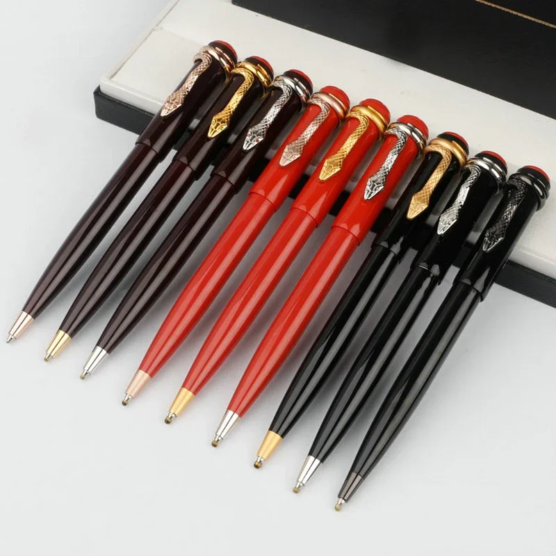 عالية الجودة MB الطبعة المعدنية سلسلة 1912 قلم حبر جاف البطانة ثعبان كليب Caneta الرول الكرة لكتابة مكتب الأعمال للهدايا