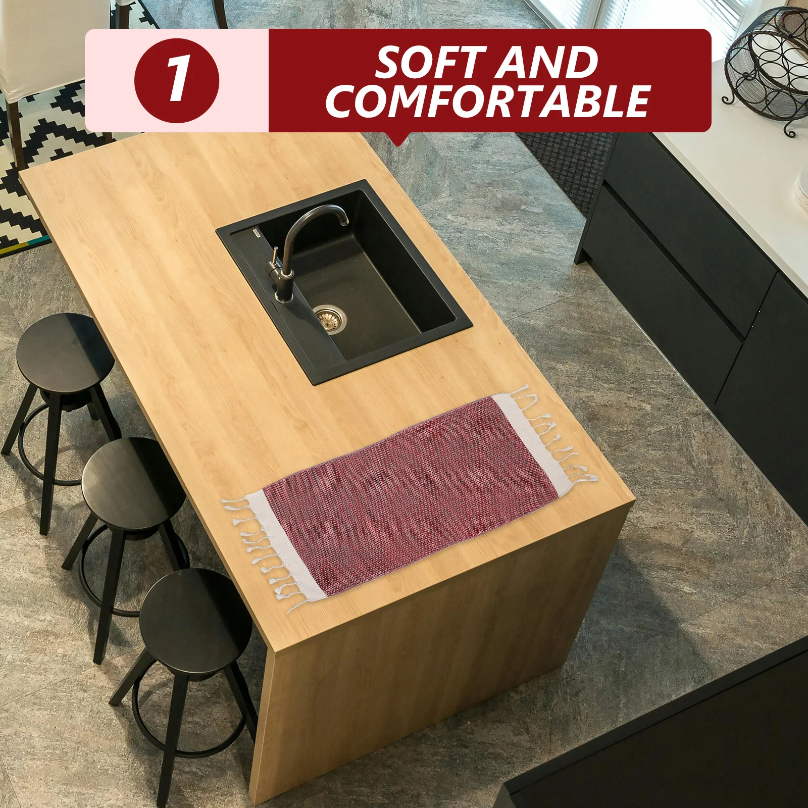 

Elegant Tasseled Cotton Napkin for Dining Table Large Washable Reusable Kitchen Dish Towels Table Cloth Napkins Thanksgiving