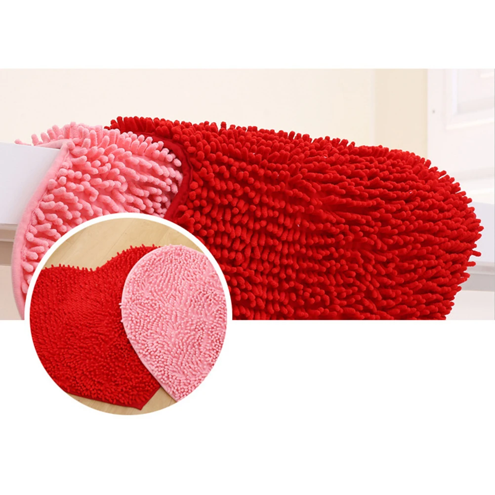 

Heart Rug Area Rug Super Absorbent Non Skid Washable Floor Mat Heart Doormat Bathroom Living Room Door Mat