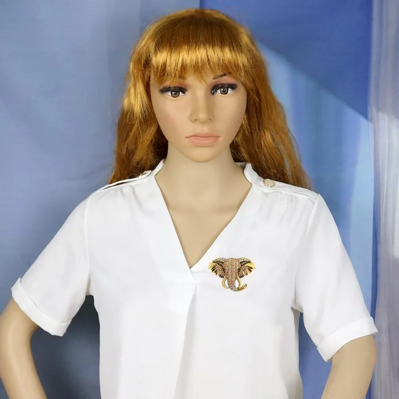 Elephant Brooch Sparkling Uniquely Stylish Lucky Animals Rhinestone Brooches Pin Fashion Jewelry Accessories Gifts for Women Men