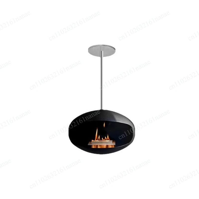 Wrought iron hanging fireplace real fire living room porch creative heating furnace home decoration