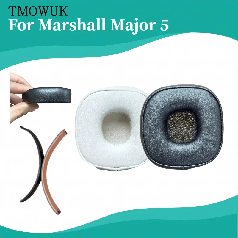 

TOMWUK Replacement Protein Leather Ear Pads Cushion Cover Earpads For Marshall Major 5 Headset