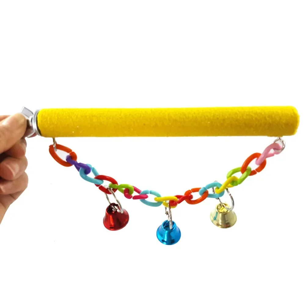 A Parrot Bite Toy Pet Bird Color Building Blocks Large String Matte Rod Ladder Swing 3-Piece Set