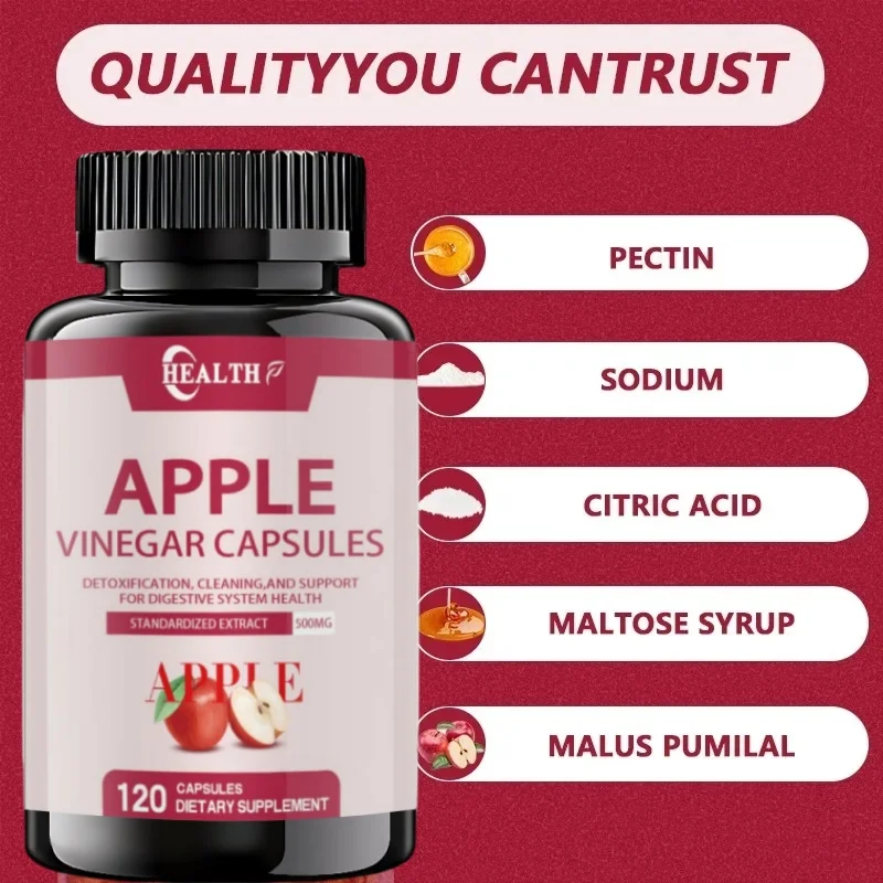 HEALTH Minch Apple Cider Vinegar Capsules 400mg Max Natural Detox with Cinnamon Ginger Cayenne