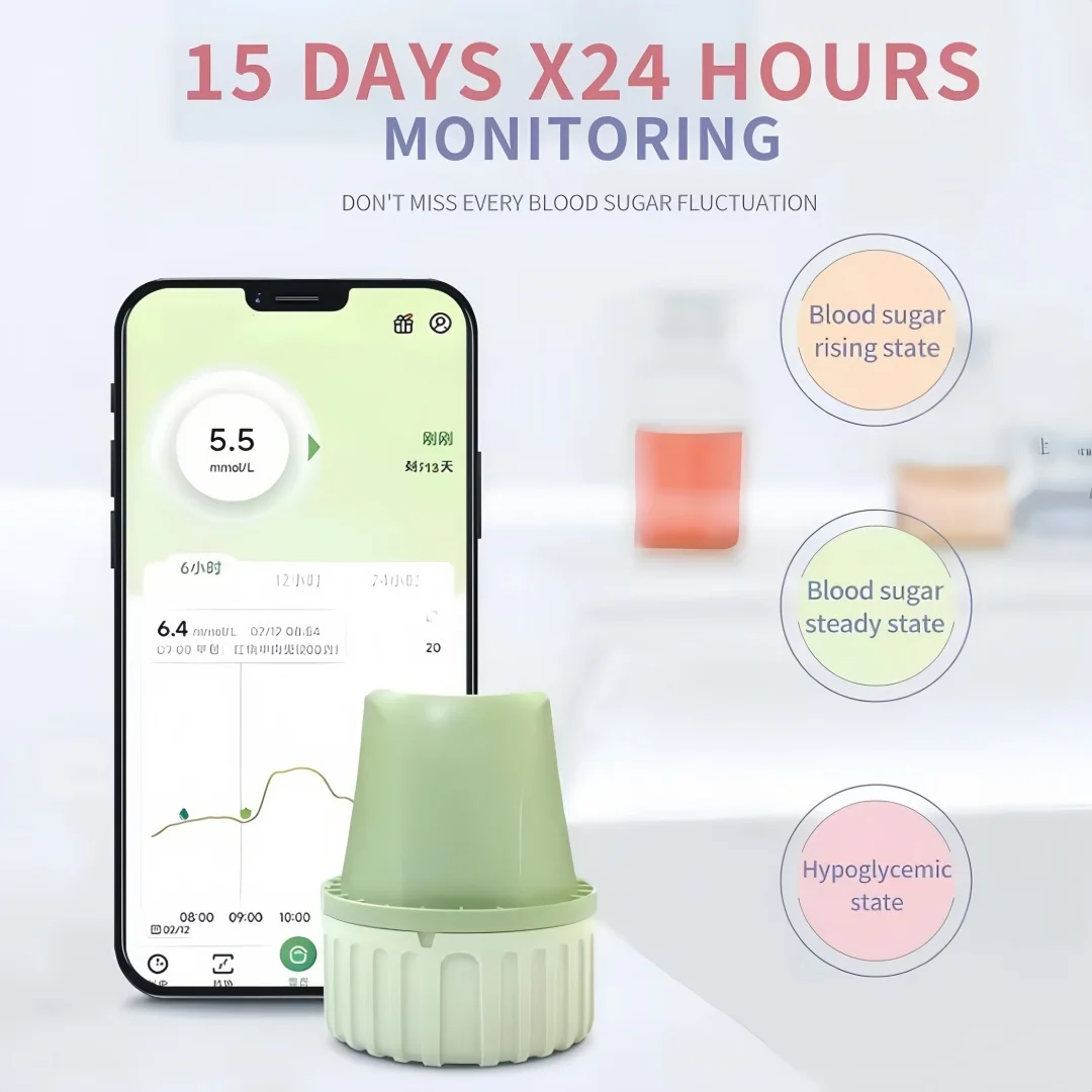 FreeStyle Libre Blood Glucose Monitor 24-Hour X 15 Day Real-Time Monitoring, Dynamic Blood Glucose Monitoring Sensor - Image 4