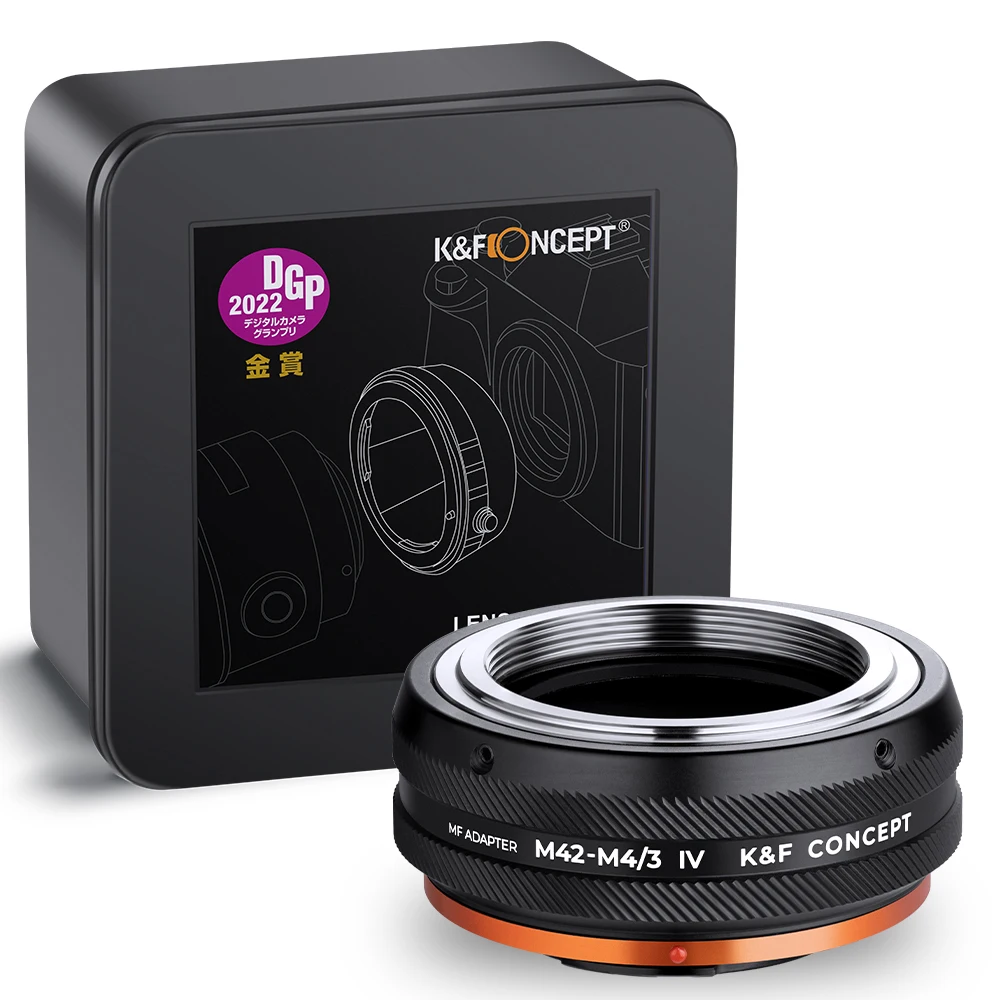 K&F Concept M42 to M4/3 IV Pro Lens Adapter for M42 Screw Mount Lens to Micro 4/3 MFT G3 G7 GH2 OM-D BMPCC