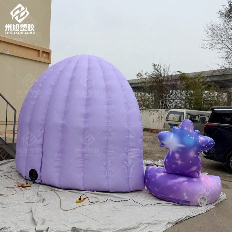 Inflatable Stage Cave Indoor Party Prop,hot Popular Inflatable Music Booth with blower Advertising inflatable decorative props