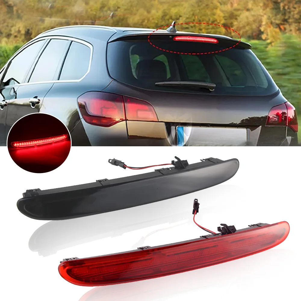 1PC Smoked/Red Lens Led High Mount 3rd Third Brake Stop Light Rear Tail Signal Lamp For Opel Vauxhall Astra J GTC OPC # 13372164