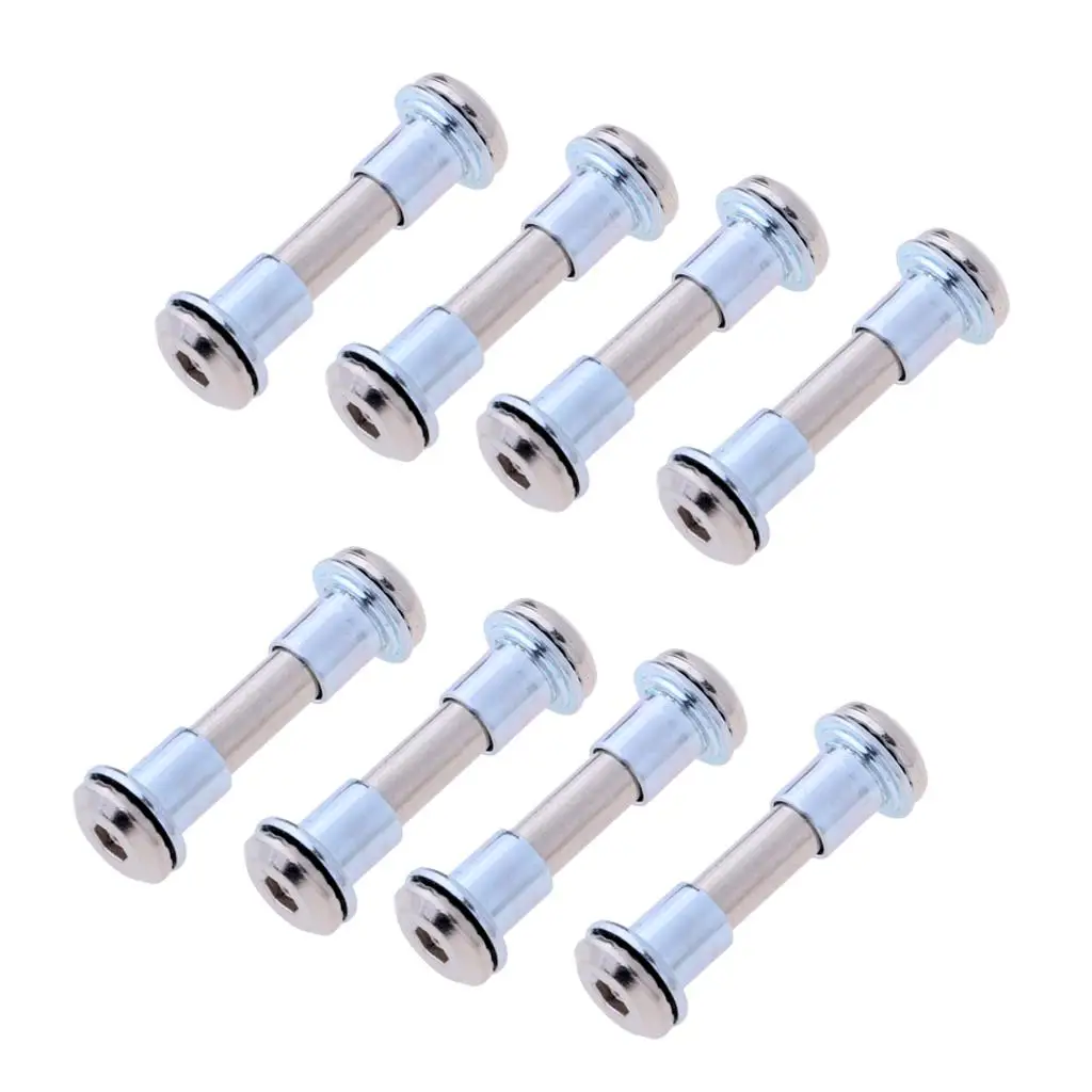 8pcs Inline Skate Wheel Screw Replacement Roller Skates Bolts & Spacers