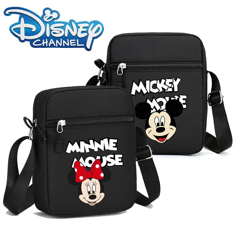 2024 Anime Mickey Minnie Cartoon Printing New Small Bag Boys And Girls Casual Cute Shoulder Bag Travel Messenger Bag Storage Bag